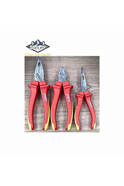 İzeltaş İZELTAŞ 1000V 3'LÜ USTA SETİ 180mm PENSE 160mm YANKESKİ 160mm KARGABURUN