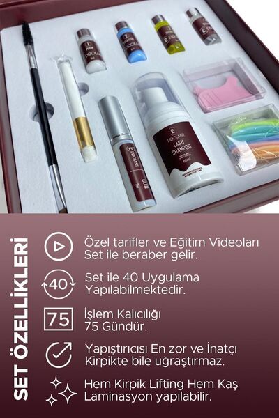 Prolash Lifting Full Set Eyelash Lifting Set, Black And Brown Eyebrow Eyelash Dye - Eyelash Perm Set