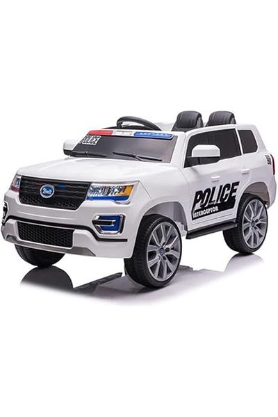 ALBADER Electric Ride On Car Police Ford With 2 Motors, Led Lights, Car Electric Vehicle Ford, Electric Car