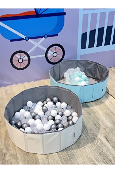 TURHAN BEBE Aktivite Katlanır Top Havuzu Oyun Alanı  + 90 Adet Top Hadiye