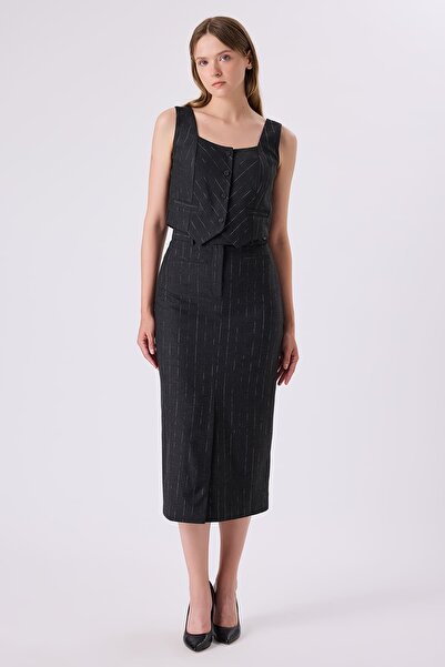 FEVER Çizgili kalem etek