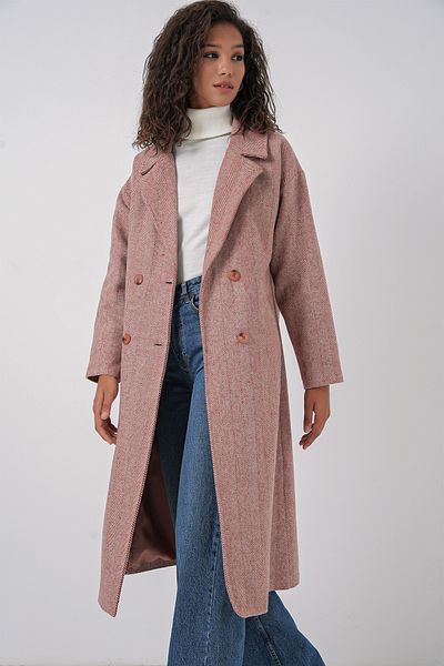 Bigdart 9113 Oversize Wool Salmon Long Stash Coat