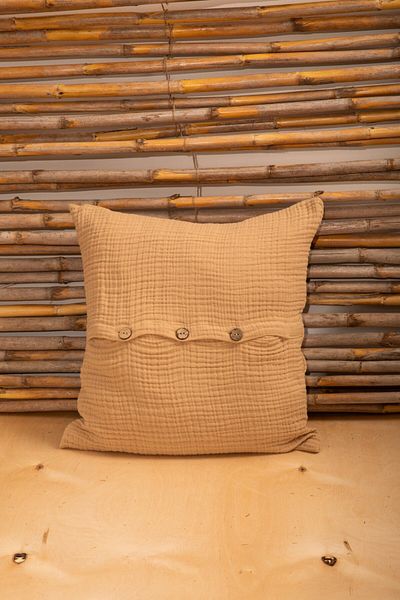 MYLASA HOME Κάλυμμα μαξιλαριού MylasaHome 4 στρώσεων μουσελίνας με καθορισμένο σχέδιο 45 x 45