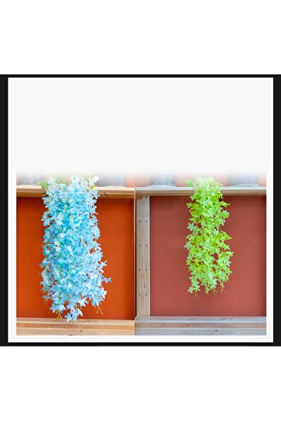 BK Peyzaj tasarım 3 dallı Akasya 12 adet Yapay Sarmaşık Sarkıt Çiçek Ev Ve Du...