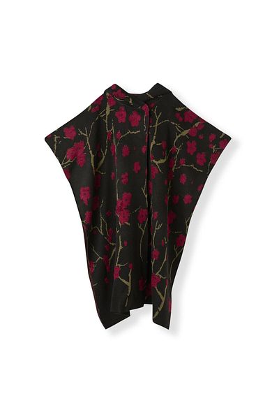 Uludağ Triko Black Burgundy Embossed Hooded Shower