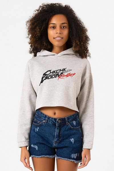 Tshirthane Stray Kids Chk Chk Boom - Grimelange Women's Crop Hoodie