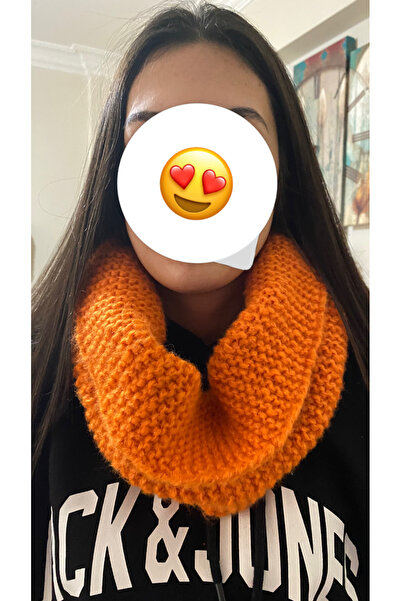 NEŞELİ HOME El örgüsü %100 yün ipten boyunluk,şal,atkı 24x35cm