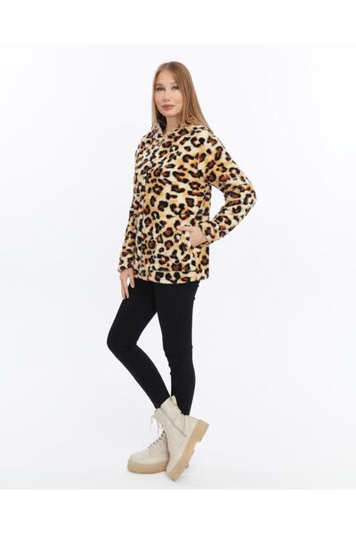 NURSEY FABRİC Peluş Kapşonlu Mont