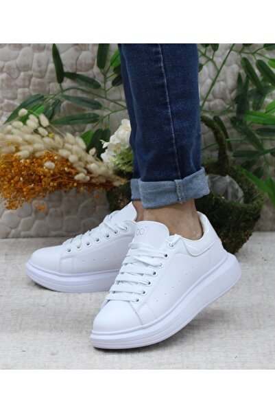 Best Of ERKEK BEYAZ YÜKSEK TABAN HAFİF TAM ORTOPEDİ SPOR AYAKKABI