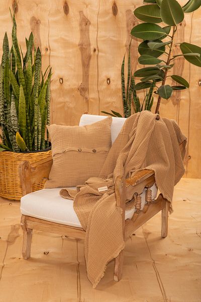 MYLASA HOME Κάλυμμα μαξιλαριού MylasaHome 4 στρώσεων μουσελίνας με καθορισμένο σχέδιο 45 x 45