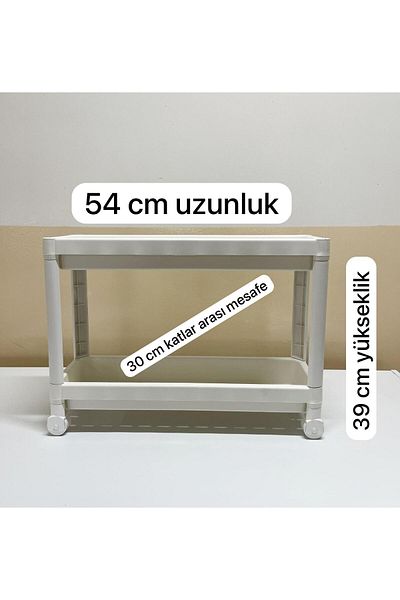 Minty Life 2-Tier Rolling under Sink - Kitchen & Bathroom Organizer Shelving Unit (White)