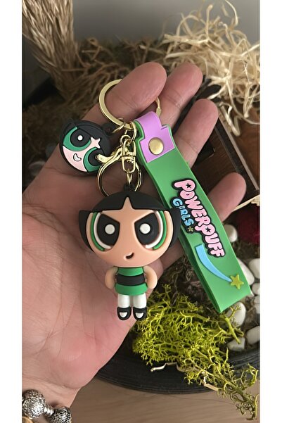 By Semra Powerpuff Girls Buttercup Slikon Anahtarlık ve Çanta Aksesuarı