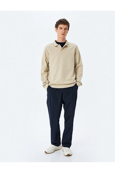 Koton Φούτερ Polo Neck από βαμβακερό ύφασμα Interlock