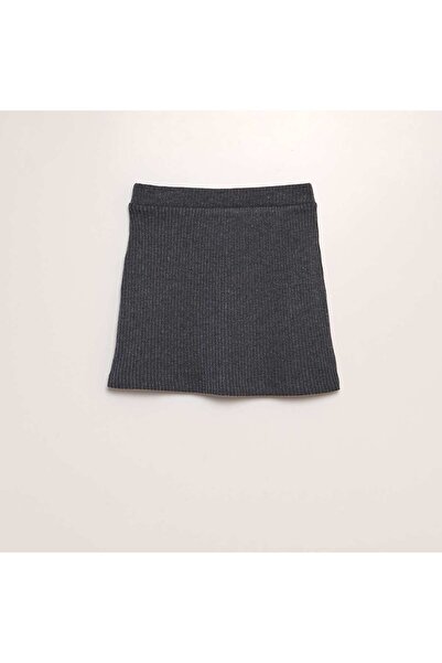 KIABI Short ribbed skirt GREY