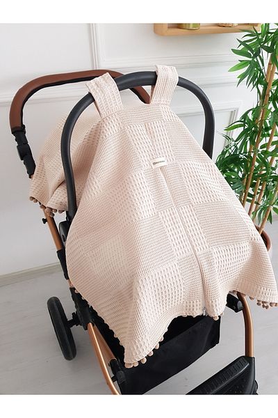 ilkimbebe Waffle Pique Zippered Baby Stroller Cover
