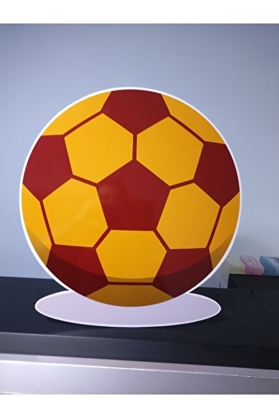 Parti Tasarla Soccer Ball Yellow-Red Footed Model Birthday Ornament 50 cm