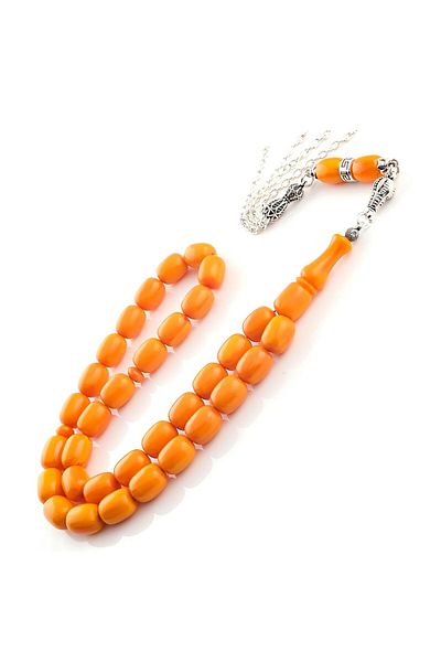 TESBİHCİBABA Antique Design Mustard Crimped Prayer Beads