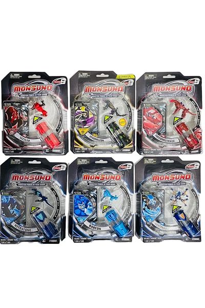 MONSUNO Monsuno Set of 6 Figures - 6 Cards and 6 Launcher Together