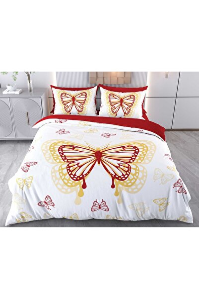 Evimemoda Valeri Kode - Кольоровий комплект постільної білизни з малюнком мет...