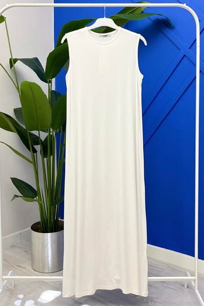 DEMOİSELLE Zero Sleeve Combed Cotton Dress