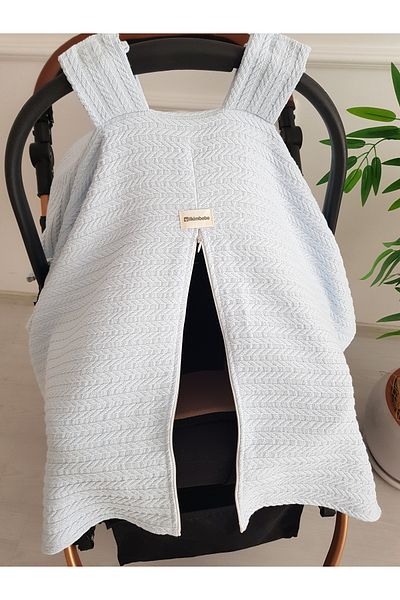 ilkimbebe Hair Knitted Pique Zippered Baby Stroller Cover