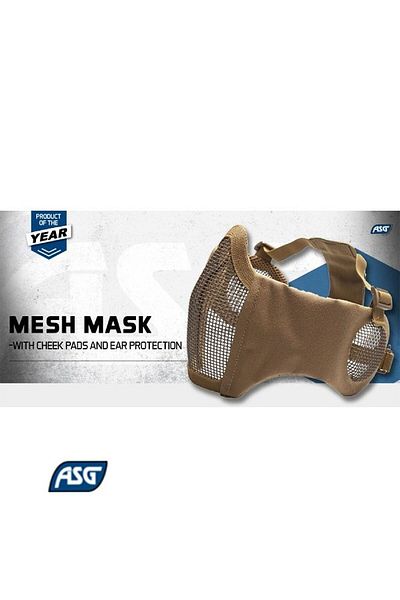 ASG Tan Desert Airsoft Mask - with Ear and Mouth Protection - 19234