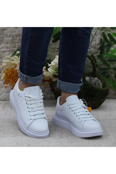 Best Of ERKEK BEYAZ YÜKSEK TABAN HAFİF TAM ORTOPEDİ SPOR AYAKKABI