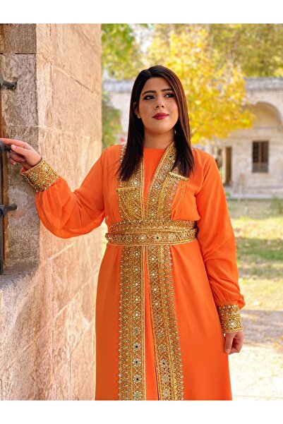 ABAYLAR Turuncu kaftan