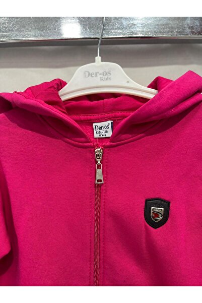 ugurbocegicocukdunyası Παιδική ζακέτα με κουκούλα από ύφασμα 3 κλωστών 9091