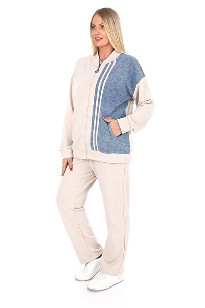 zitex Denim detaylı fermuarlı eşofman takımı