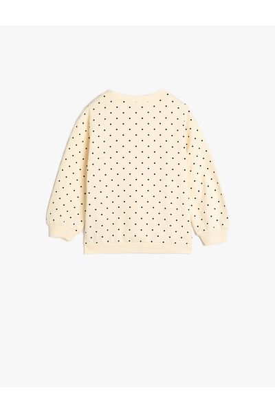 Koton Crew Neck Cotton Sweat - Long Sleeve Raster