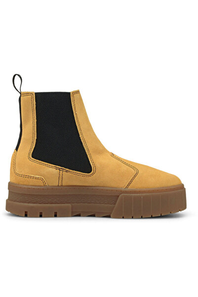 Puma Dámské semišové hnědé boty Puma Mayze Chelsea