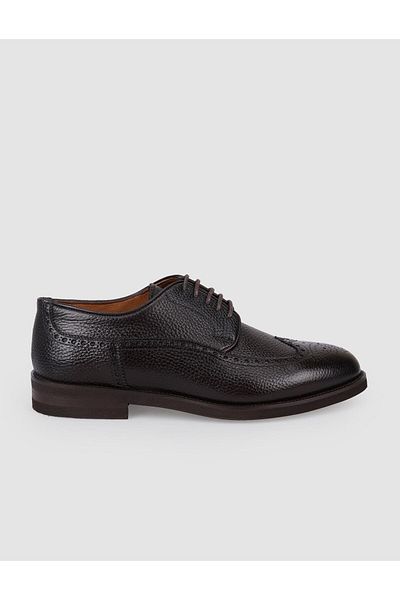 Cabani 100% Genuine Leather Brown Laced Men's Classic Shoes