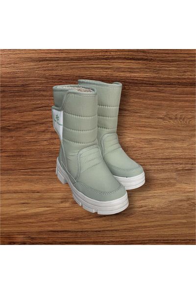 LADYMA LADY COLLEST GIRL'S GREEN FUR ΕΣΩΤΕΡΙΚΑ ΘΕΡΜΙΚΑ ΜΠΟΤΑΚΙΑ ΧΙΟΝΙ