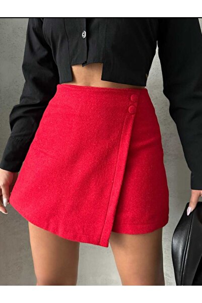 Lavanta Giyim Button Detail Shorts Skirt