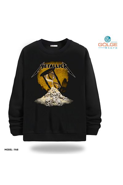 Gölge Store Infinite Rock Spirit: Metallica Image Sweatshirt Now in Stock |   Crew Neck Unisex Slimfit