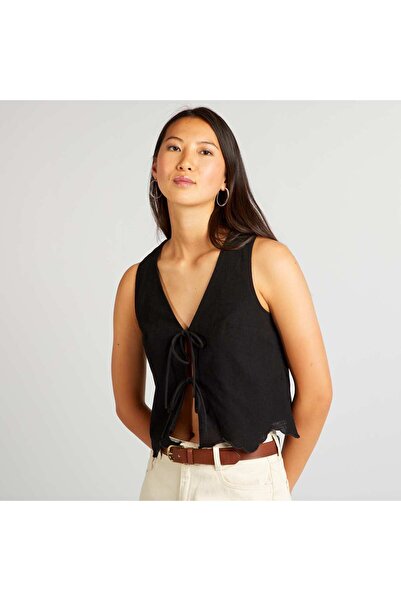 KIABI Sleeveless tie top black