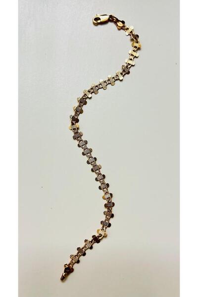 juleeco Dövme Ince Rose Rodyum Bileklik(XUPİNG)(19CM)