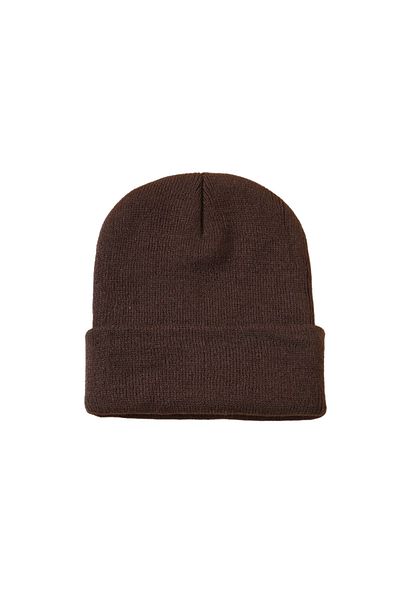 Melodi Scarf Brown Basic Beret - Winter Folded