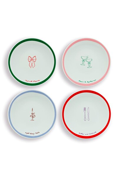 Genel Markalar Very Demure Collection Porselen 4’lü Tatlı Tabağı Seti