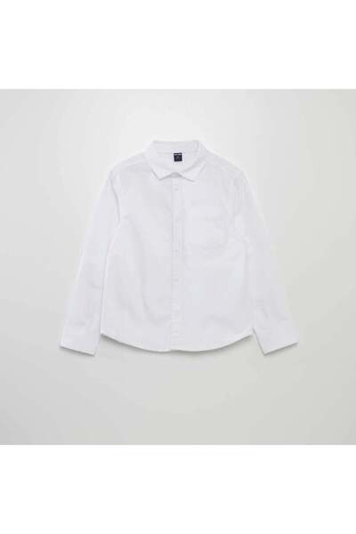 KIABI Long-sleeved Oxford shirt white