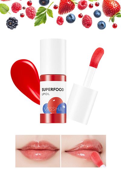 Missha Moisturizing and Nourishing Lips Forest Fruit Lip Care Oil Super Food Lip Oil Berry