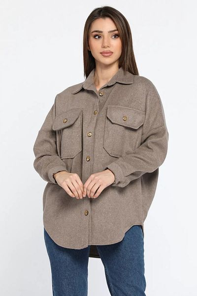 GÜLSELİ Дамско кашмирено яке Mink Oversize