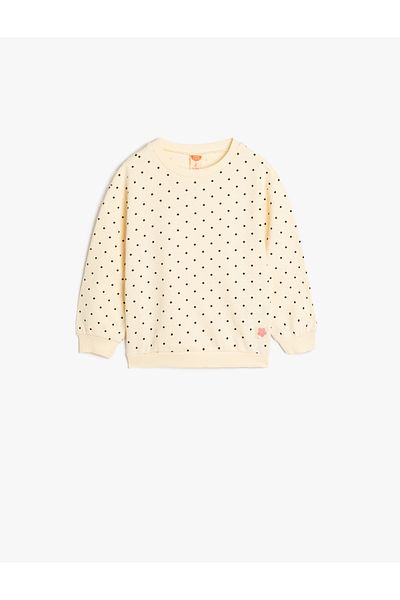 Koton Crew Neck Cotton Sweat - Long Sleeve Raster