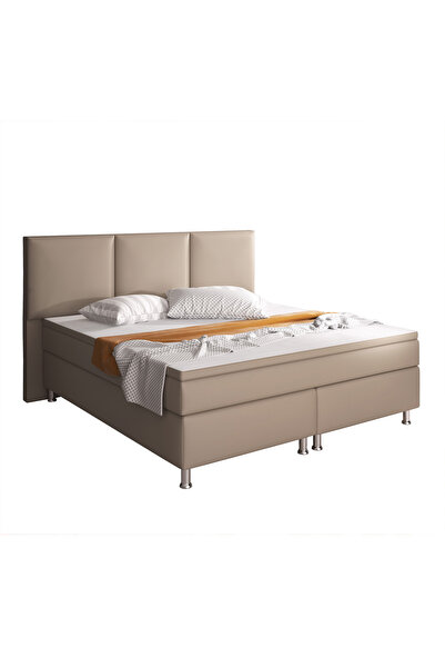 interbed Oslo Muddy Suni Deri 3 Lü Set (YATAK BAZA BAŞLIK)180x200 (KAPALI BAZ...