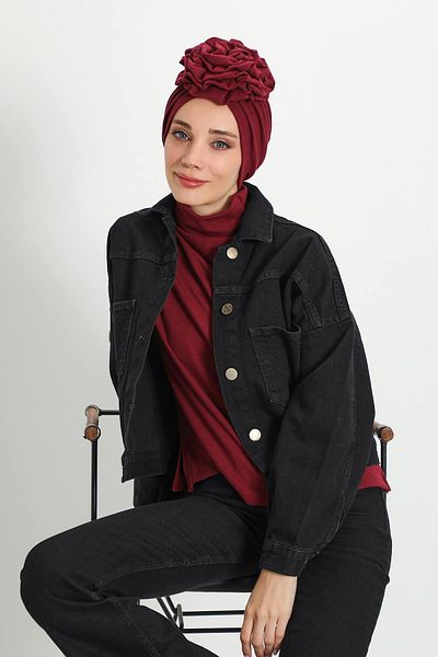 Aisha's Design B-21Rb Model Rose Bonnet Turban