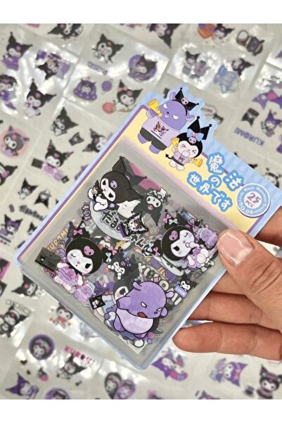 Kağıt Gemi Dükkan Sanrio Karakter Kuromi 25 Yaprak 140 Adet Pet Sticker Set S...