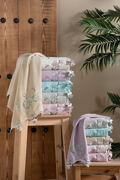 Turkar-Arliva PROSOP DE DOTE BRODAT DE CATIFEA NERGIS MINT 30X50