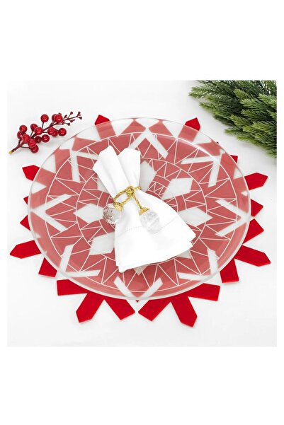 instababyrooms Masa de sufragerie pentru 6 persoane Set Supla din pâslă roșie Set Supla special de Anul Nou