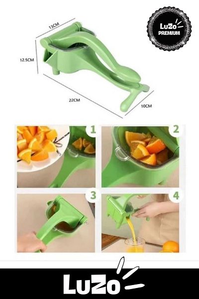 LuZo Premium Series Durable Plastic Ergonomic Design Easy Clean Apple Pomegranate Practical Juicer
